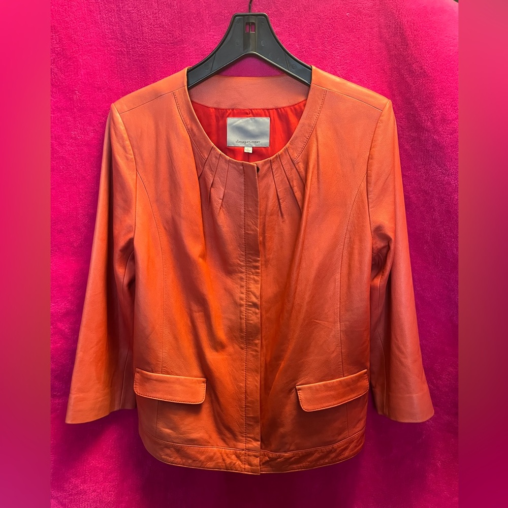 Classiques Entier Red Leather Jacket  size L
